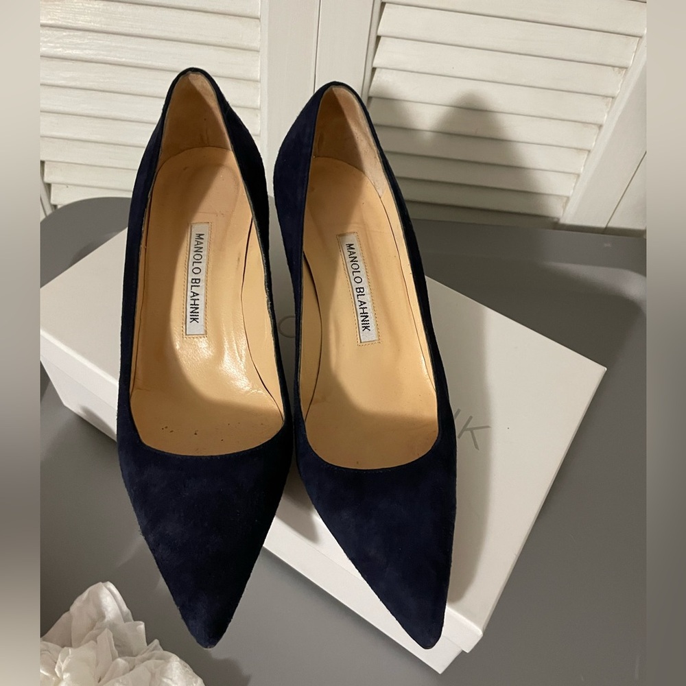 MANOLO BLAHNIK BB 80mm Suede Pumps